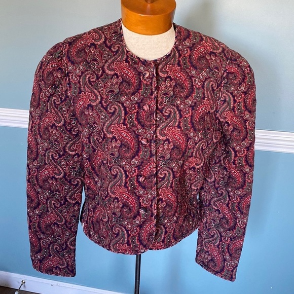 Vintage Vera Bradley Quilted puff shoulder jacket. Size XL cottage core prairie - Picture 1 of 8